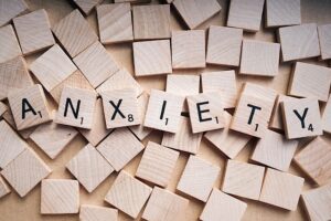 Anxiety word spelled out