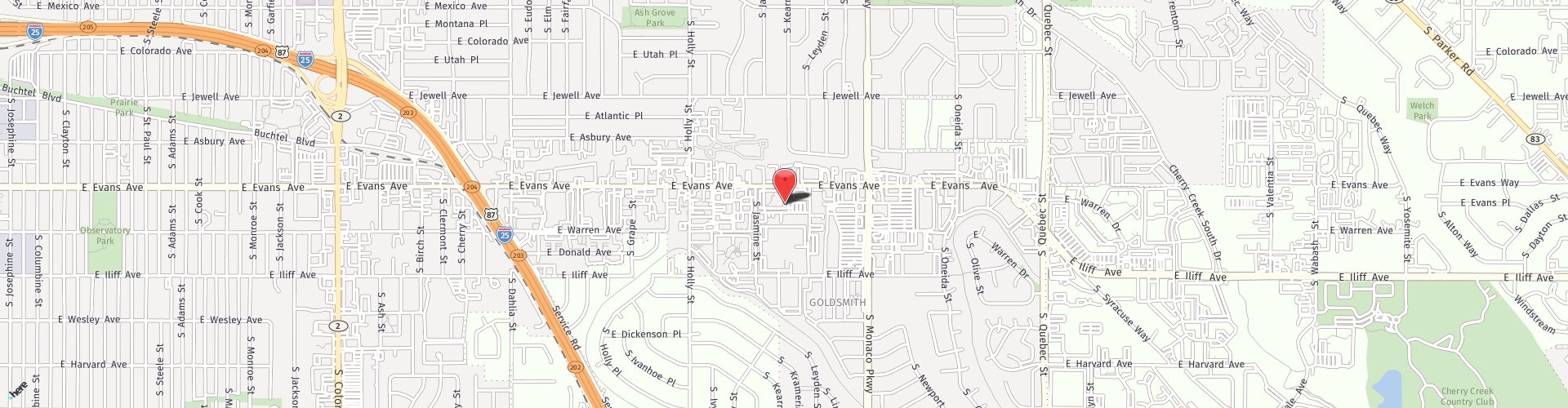 Location Map: 6000 East Evans Avenue Denver, CO 80222