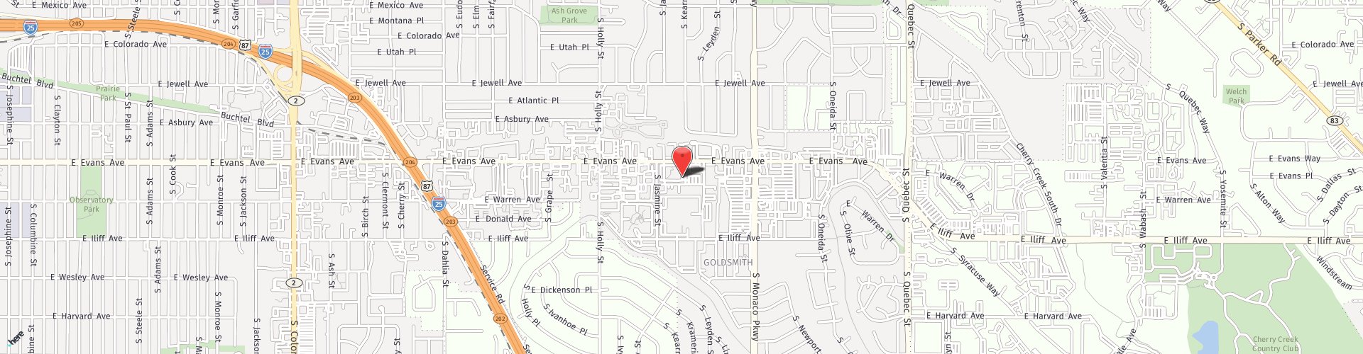 Location Map: 6000 East Evans Avenue Denver, CO 80222