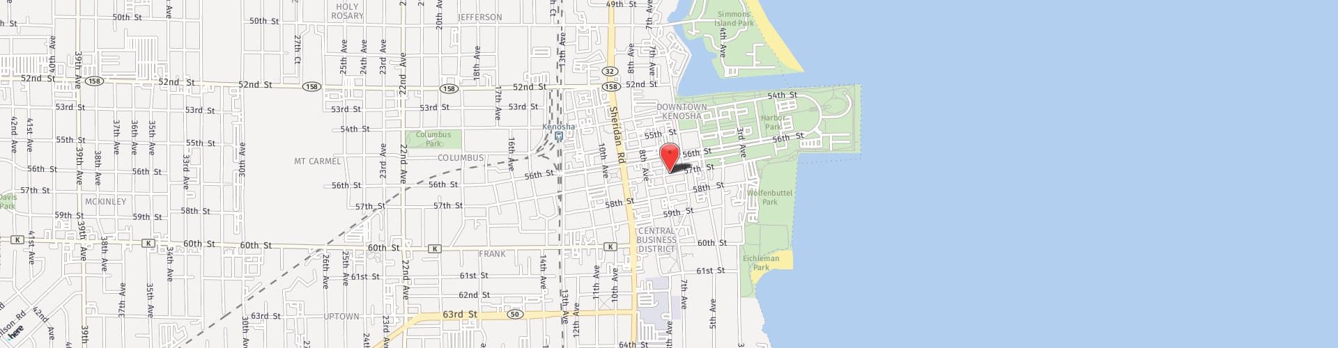 Location Map: 625 57th Street, 2nd Floor Kenosha, WI 53140
