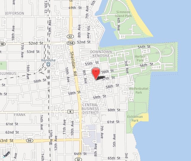 Location Map: 625 57th Street Kenosha, WI 53140